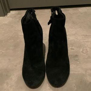 Black suede bootie’s
